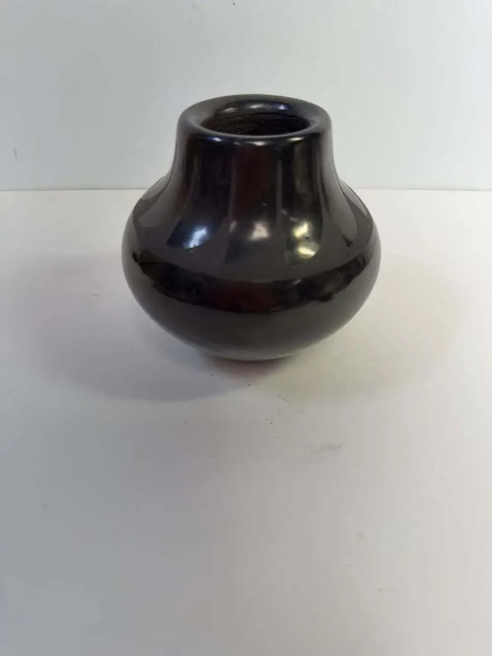 Elaine Salazar Santa Clara Pueblo Blackware Pottery Vase
